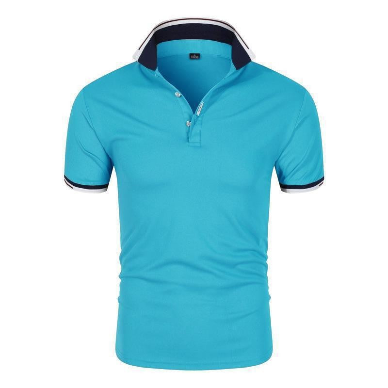 VLOVELAW 2025 Summer business men's polo shirt solid color cotton short-sleeved youth popular casual POLO shirt lapel short-sleeved T-shirt
