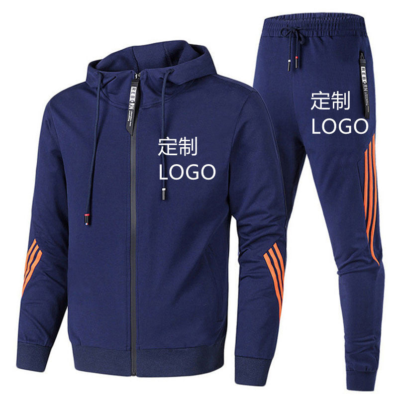 VLOVELAW  new spring and autumn men's suit trousers youth casual running three bars sports suit men's two