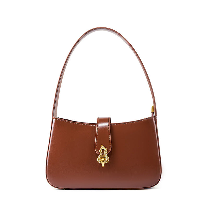 VLOVELAW 2025 New leather women's bag niche bridal bag young red high-end textured underarm bag women's daily shoulder bag