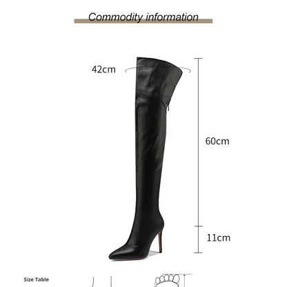 34-43 plus Size HOTan and NEWn Fashion Stiletto Super High Heel over-the-Knee Stretch Boots  Wish Cross-Border Supply X398
