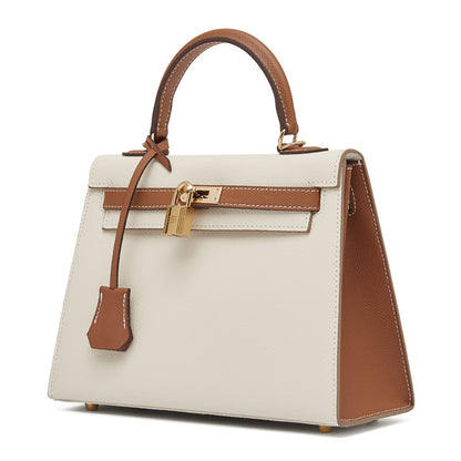 VLOVELAW 2025 Manufacturer wholesale palm print leather second generation Kelly contrasting bag shoulder quality women's bag crossbody versatile ins handbag