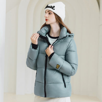 European and American cotton-padded clothes women's short winter 2023 new cotton-padded clothes fashion straps bread clothes thickened cotton-padded jacket