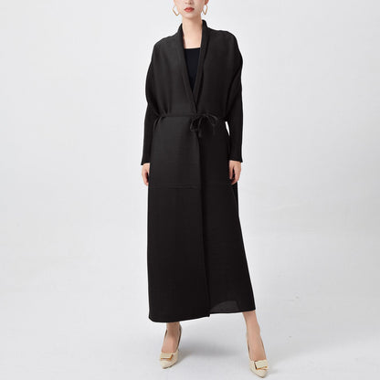 2025 Loose large size extended trench coat women's high-end sense of high-end New Middle East Popular trade abaya women's robe