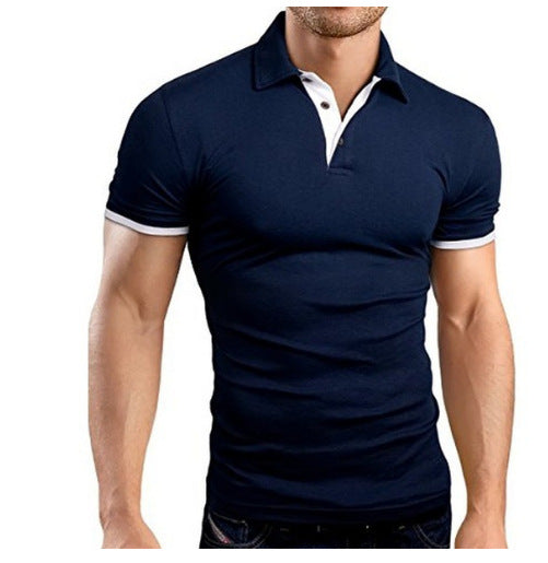 VLOVELAW 2025 Men's Polo Shirt Korean Version  Spring/Summer Slim-fit Fashion Short Sleeve Polo Shirt, Youth Casual Lapel T-Shirt Men's Wear