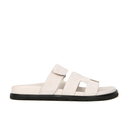 VLOVELAW  Su Cojin Same Super Second Uncle ~ New Color Leather Velcro Thick Bottom H Slippers Women's Sandals for Outer Wear Summer 2025