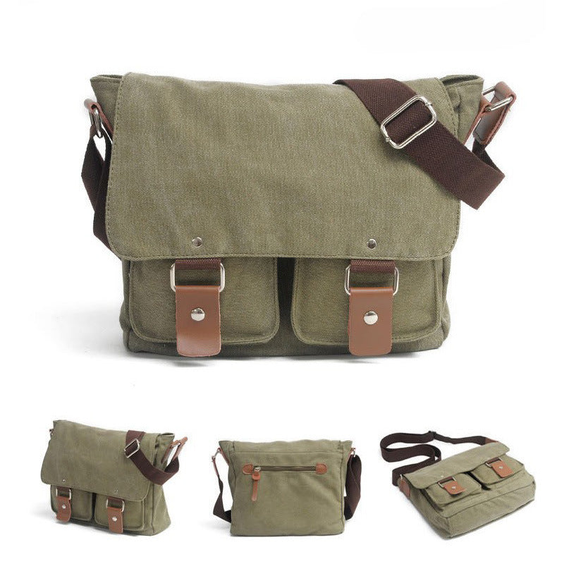 VLOVELAW 2025 Muchuan canvas bag, men's and women's messenger bag, shoulder Canon photography bag, Sony micro-single SLR Nikon camera bag.