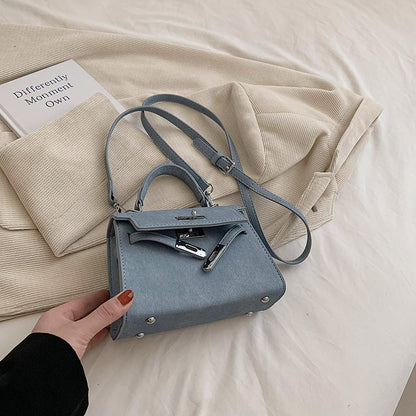 VLOVELAW This Year's Popular Retro Small Bags Women's  New Fashion Summer Crossbody Bag Women's Textured Portable Kelly Bag
