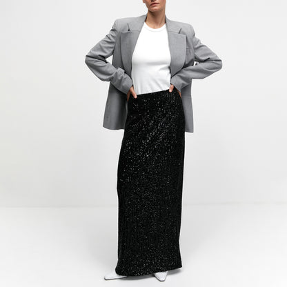KKBOXLY Cross-border sequined skirt Europe and America New new women's street trend long sexy spice girl sequined skirt