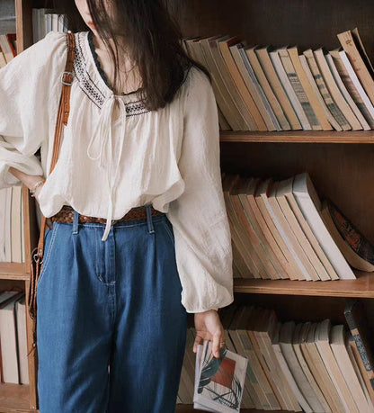 VLOVELAW Ethnic Style Retro Design Sun-Proof Chiffon Shirt for Women Spring/Summer  New  Top Thin Super Fairy Shirt