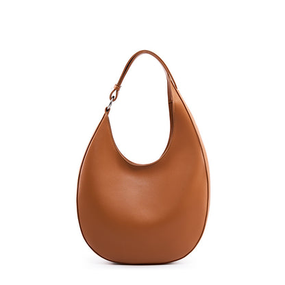 VLOVELAW 2025 popular new niche design special-shaped crescent bag, semi-round bag, one-shoulder underarm women's bag, leather messenger tote bag.