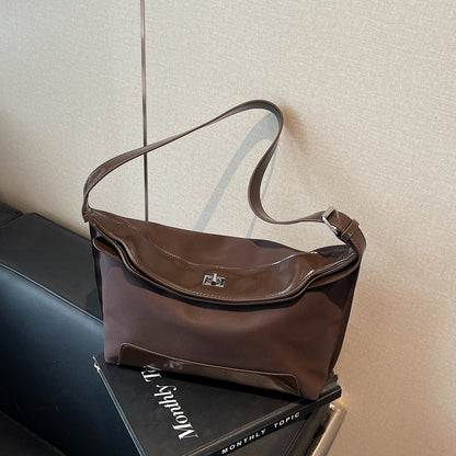 VLOVELAW 2025 Fashion casual versatile shoulder bag popular new niche design retro trend matte premium texture messenger bag