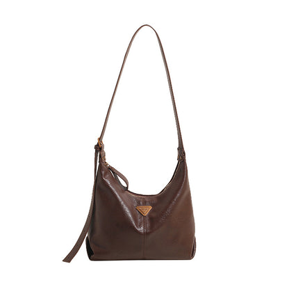VLOVELAW 2025 Large capacity retro bag women's popular new casual niche design shoulder messenger bag fashionable commuter dumpling bag