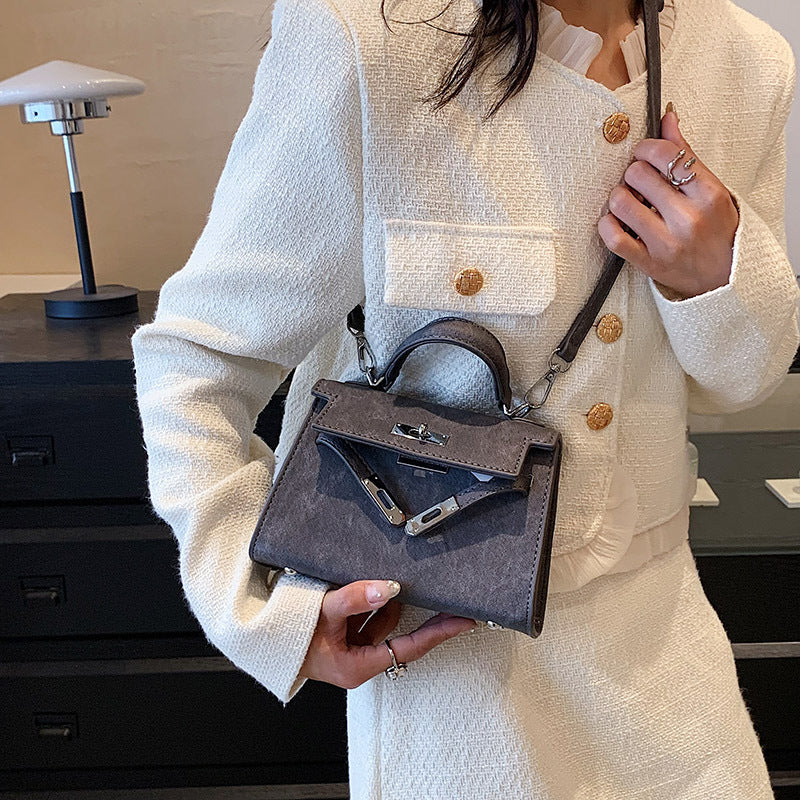 VLOVELAW This Year's Popular Retro Small Bags Women's  New Fashion Summer Crossbody Bag Women's Textured Portable Kelly Bag