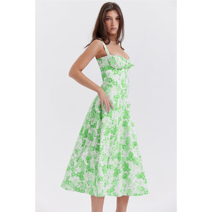 VLOVELAW Hot Summer  Foreign Trade Commuting Elegant Solid Color Fashion High-End Sling Dress Skirt for Women