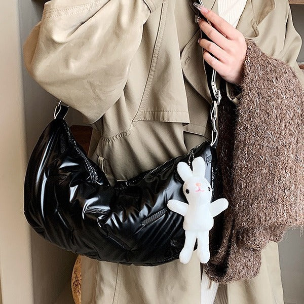 VLOVELAW Women's Shoulder Messenger Bag New  People Autumn and Winter Large Capacity Bag Women's Texture Dumpling Bag Minority All-Match Fashion
