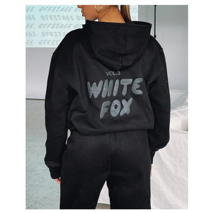 VLOVELAW 2025 New spring, autumn and winter new sweater set fashion sports LOGO long-sleeved pullover hooded sweater two pieces