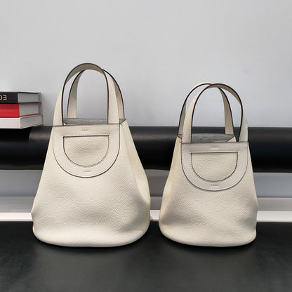 VLOVELAW 2025 popular New Fashion Commuter Shoulder Handbag First Layer Cowhide Bucket Bag Women's Genuine Leather Pig Nose Vegetable Basket Bag