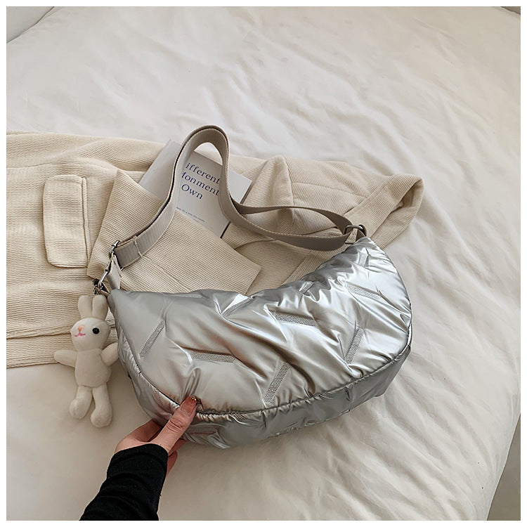 VLOVELAW Women's Shoulder Messenger Bag New  People Autumn and Winter Large Capacity Bag Women's Texture Dumpling Bag Minority All-Match Fashion