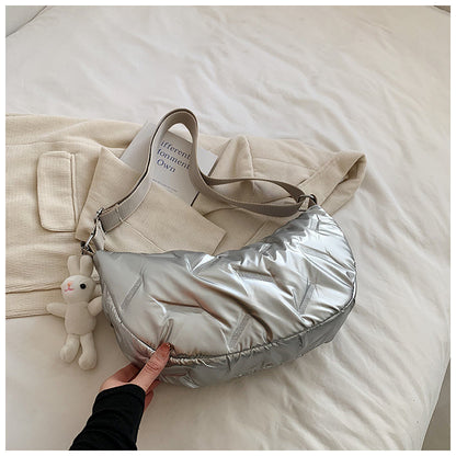 VLOVELAW Women's Shoulder Messenger Bag New  People Autumn and Winter Large Capacity Bag Women's Texture Dumpling Bag Minority All-Match Fashion
