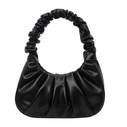 VLOVELAW 2025 Cloud pleated bag, baguette bag, one shoulder crossbody handbag, women's niche texture, Korean version popular new underarm bag tide