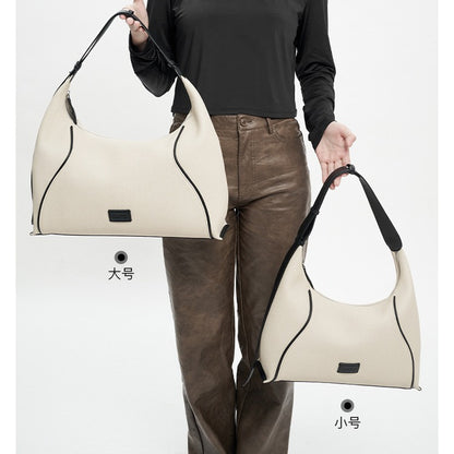 vlovelaw Omto Oatmeal Hobo Underarm Bag  New Style Faux Canvas Messenger Bag Women's High-Grade Large Capacity Bag Casual