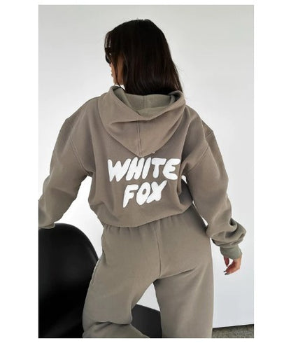 VLOVELAW 2025 New spring, autumn and winter new sweater set fashion sports LOGO long-sleeved pullover hooded sweater two pieces