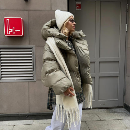 KKBOXLY 2025 cotton-padded clothes New winter women's bread clothes cotton-padded jackets trendy personalized street short hooded cotton-padded jackets