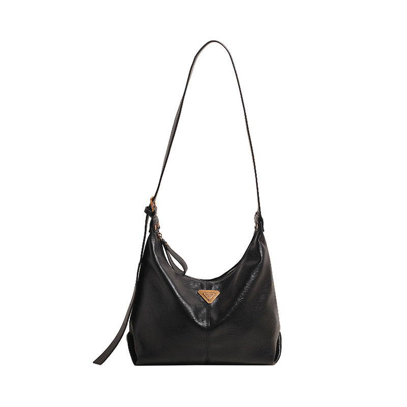 VLOVELAW 2025 Large capacity retro bag women's popular new casual niche design shoulder messenger bag fashionable commuter dumpling bag