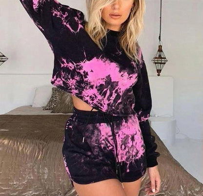 2025 spring and summer  new loungewear casual two-piece loose summer  long-sleeved shorts home suit