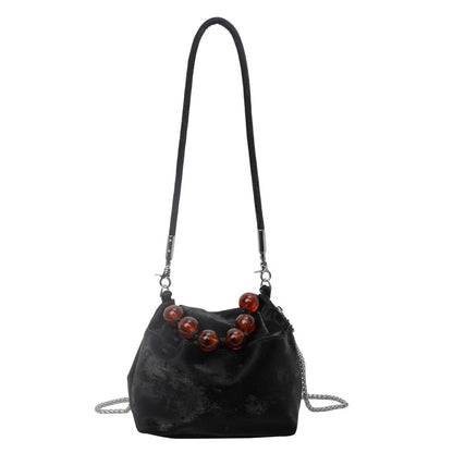VLOVELAW 2025 Korean version of niche portable pearl fashion commuter messenger bag women's popular new trendy versatile high-end bucket bag
