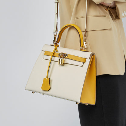VLOVELAW 2025 Manufacturer wholesale palm print leather second generation Kelly contrasting bag shoulder quality women's bag crossbody versatile ins handbag