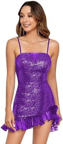2025magic sequins gradual change color miniskirt  new suspender bead dress hip dress