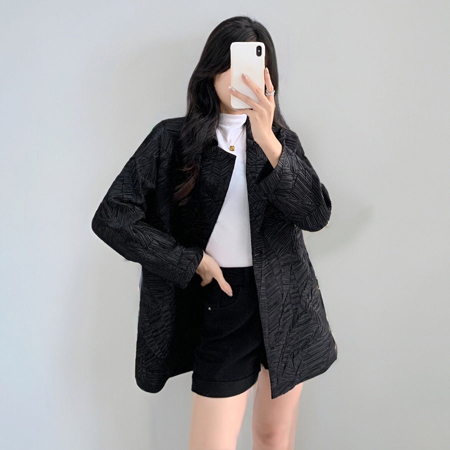 2025 fashion women's clothing high-end jacket autumn commuting versatile suit loose temperament professional small suit outside