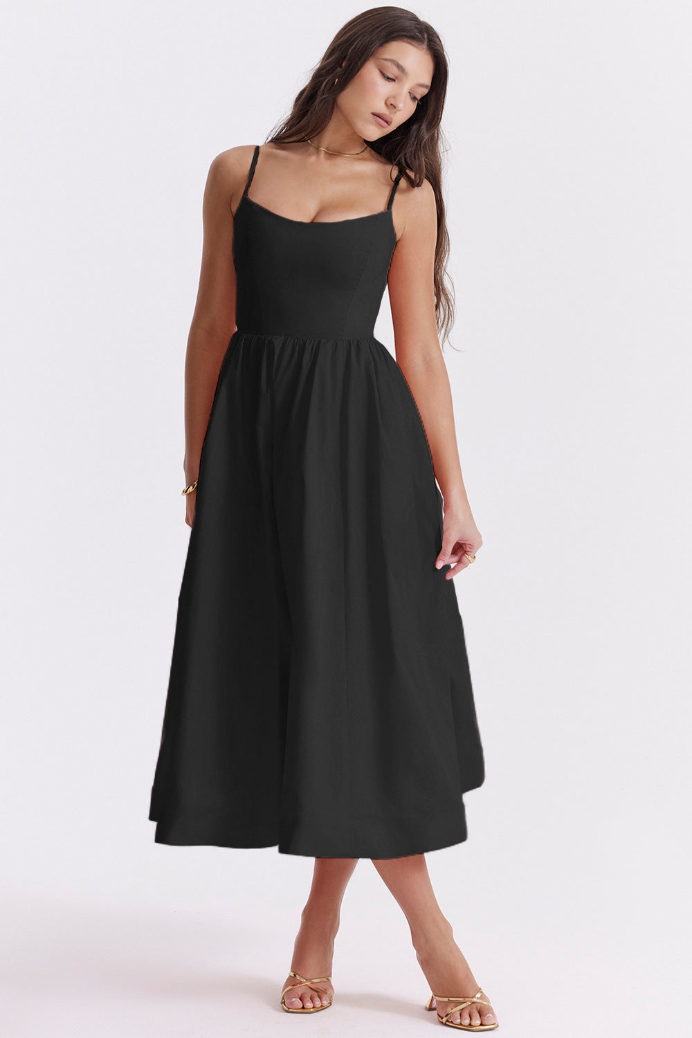 VLOVELAW Foreign Trade Women's Clothing  Long Skirt Summer New Cross-Border Sexy Backless Spaghetti Straps Gentle Dress Women's Skirt