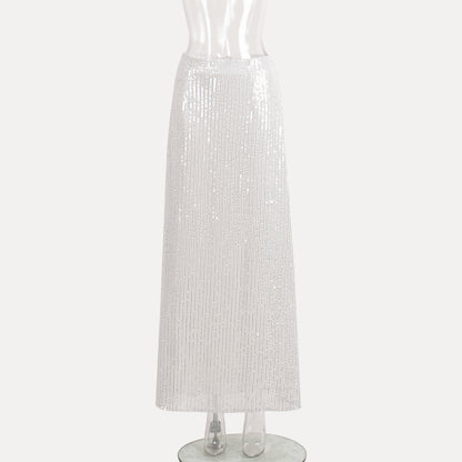 KKBOXLY Cross-border sequined skirt Europe and America New new women's street trend long sexy spice girl sequined skirt