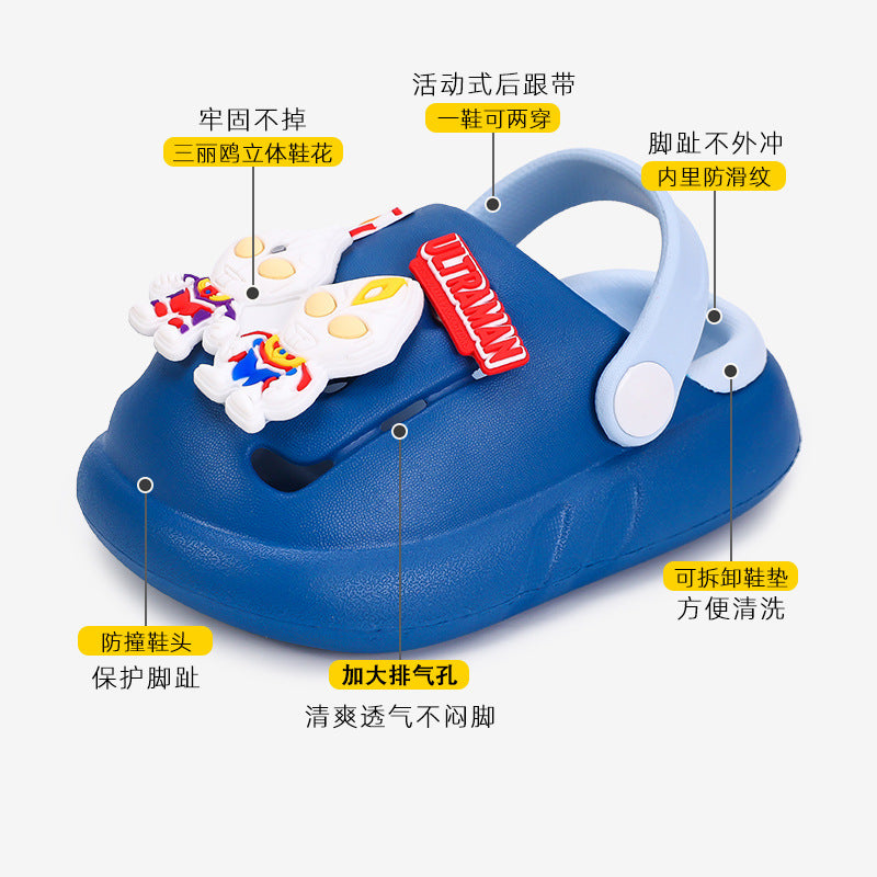 VLOVELAW Ultraman  New Children's Slippers Summer Boys Baby Non-Slip Hole Shoes Boy Beach Shoes Sandals