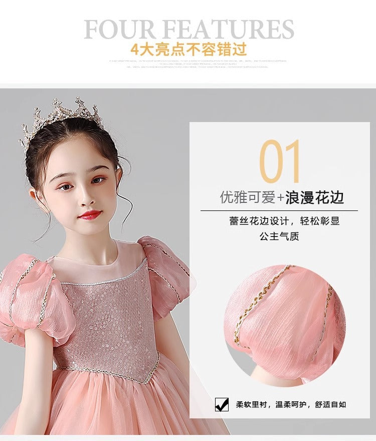 VLOVELAW Best Jane Girls' Dress  New Summer Dress Birthday Princess Dress Children's Full Dress Trendy Princess Dress
