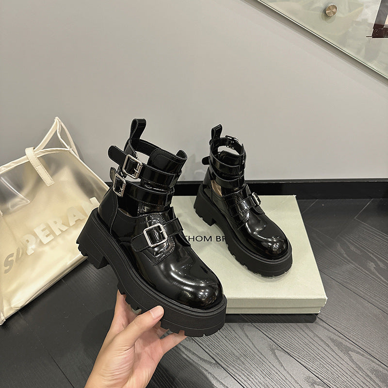 Genuine Leather Fashionable Boots Versatile Style Shoes Fashion Martin Boots Women Summer and Autumn Thin  New Boots Booties