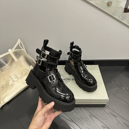 Genuine Leather Fashionable Boots Versatile Style Shoes Fashion Martin Boots Women Summer and Autumn Thin  New Boots Booties