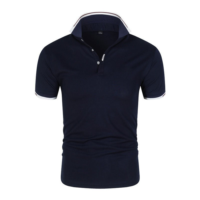 VLOVELAW 2025 Factory direct sales fashion jacquard bilateral T-shirt polo black and white solid color short-sleeved summer advertising shirt can print logo