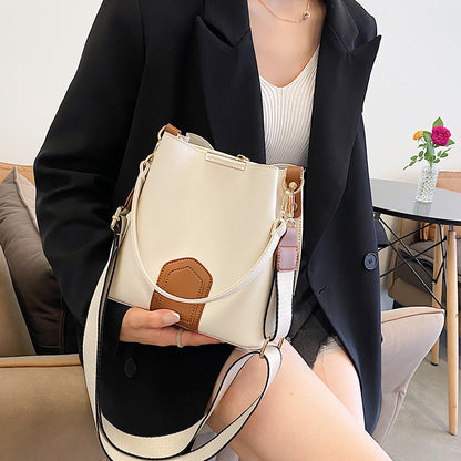 vlovelaw New Bags Women's Trendy Crossbody Super Soft Bucket Bag Pu Casual Advanced Easy Matching Tote Bag Women's Large Capacity