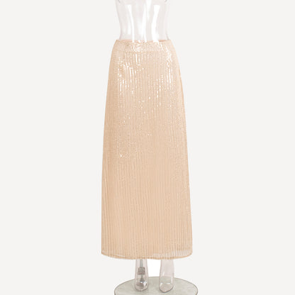 KKBOXLY Cross-border sequined skirt Europe and America New new women's street trend long sexy spice girl sequined skirt