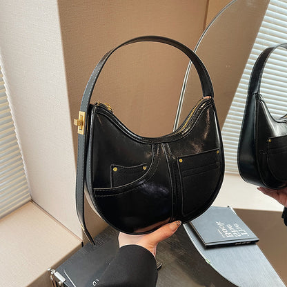 VLOVELAW 2025 High-end niche design bag women's popular new trendy versatile messenger bag fashionable one-shoulder underarm dumpling bag