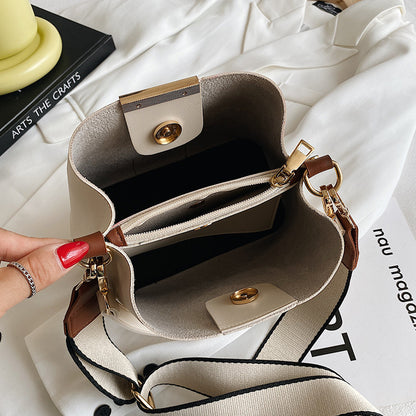 vlovelaw New Bags Women's Trendy Crossbody Super Soft Bucket Bag Pu Casual Advanced Easy Matching Tote Bag Women's Large Capacity