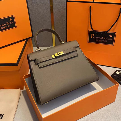 vlovelaw Candy Color Kelly Bag 25cm Women's Handbag Kelly Bag Shoulder Crossbody Women's Bag Women's Bag