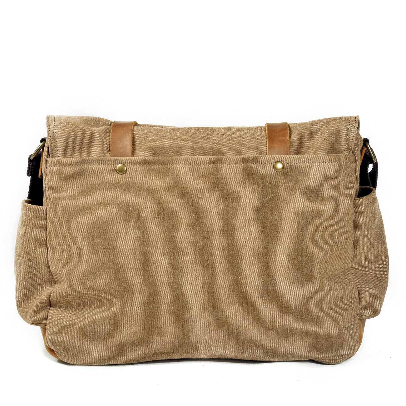 VLOVELAW 2025 Men's casual canvas satchel literary and retro shoulder with leather oblique span bag women's simple messenger bag computer bag