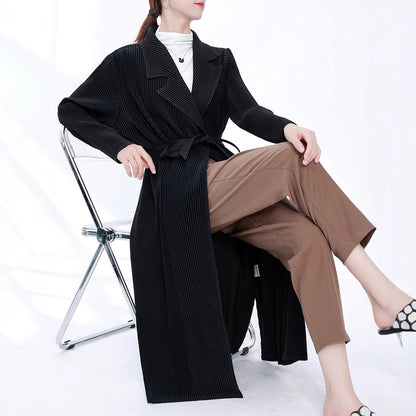 2025 design sense long coat women's autumn and winter new loose versatile temperament commuter coat women's high sense