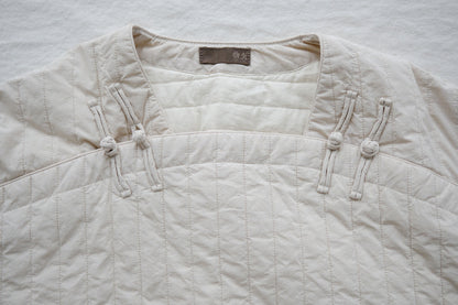 literary and artistic new Chinese-style quilting thread pressed square collar thin cotton-padded coat, cold loose cocoon-padded top M22371
