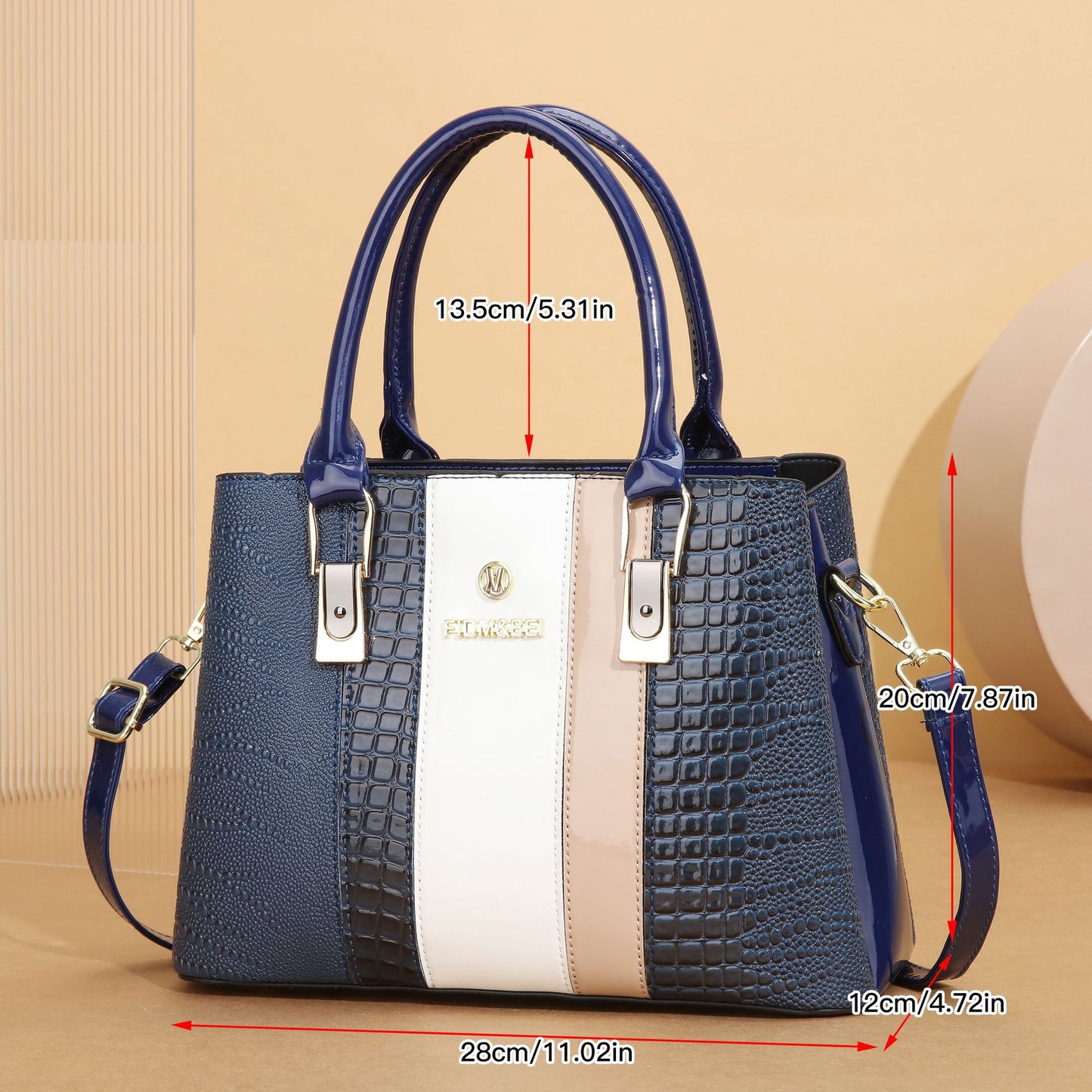 VLOVELAW 2025 bag women's bag advanced sense popular new texture middle-aged mother bag splicing contrasting color large-capacity handbag bag