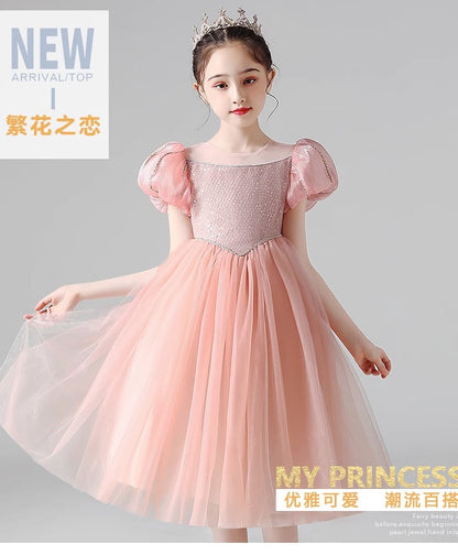 VLOVELAW Best Jane Girls' Dress  New Summer Dress Birthday Princess Dress Children's Full Dress Trendy Princess Dress